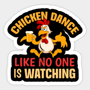 Chicken Dance Like No One Is Watching Sticker